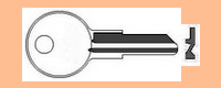 1303F8 Key for HANDLES, DESKS & PADLOCKS using YALE Locks